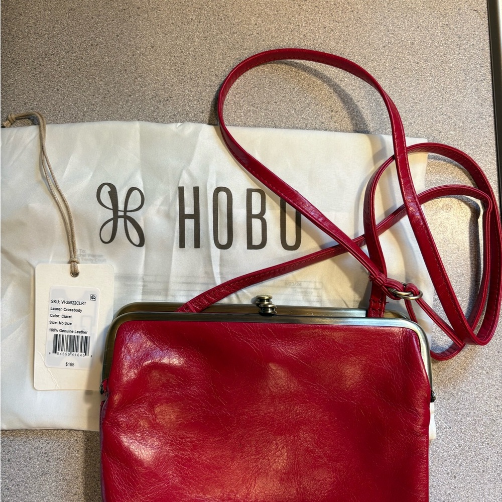 HOBO Vibrant Red Leather Crossbody Bag